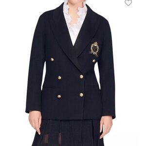 Sandro Navie Double Breasted Blazer